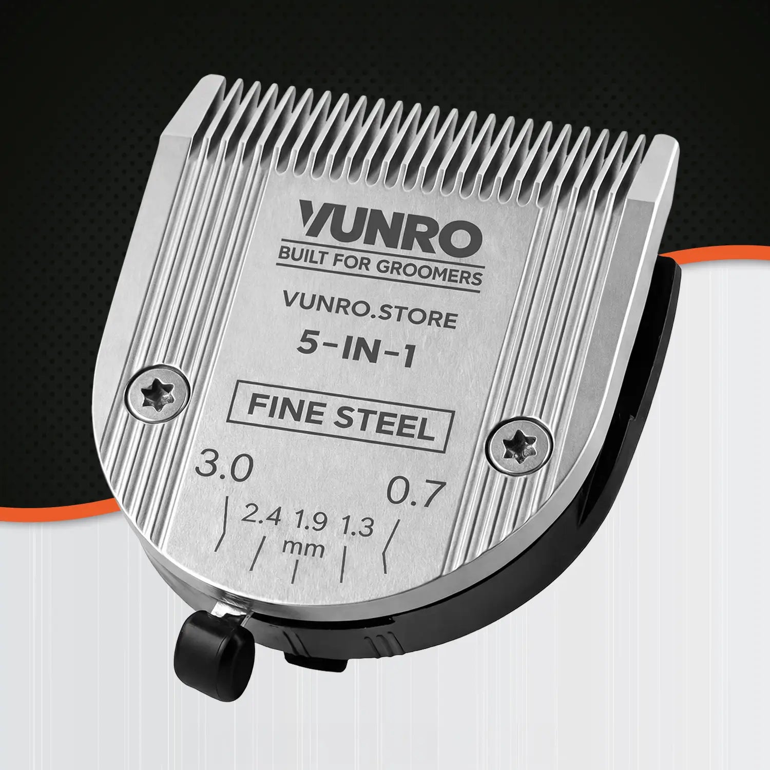 Adjustable Steel 5 in 1 Fine Dog Clipper Blade (0.7 mm - 3 mm) by VUNRO