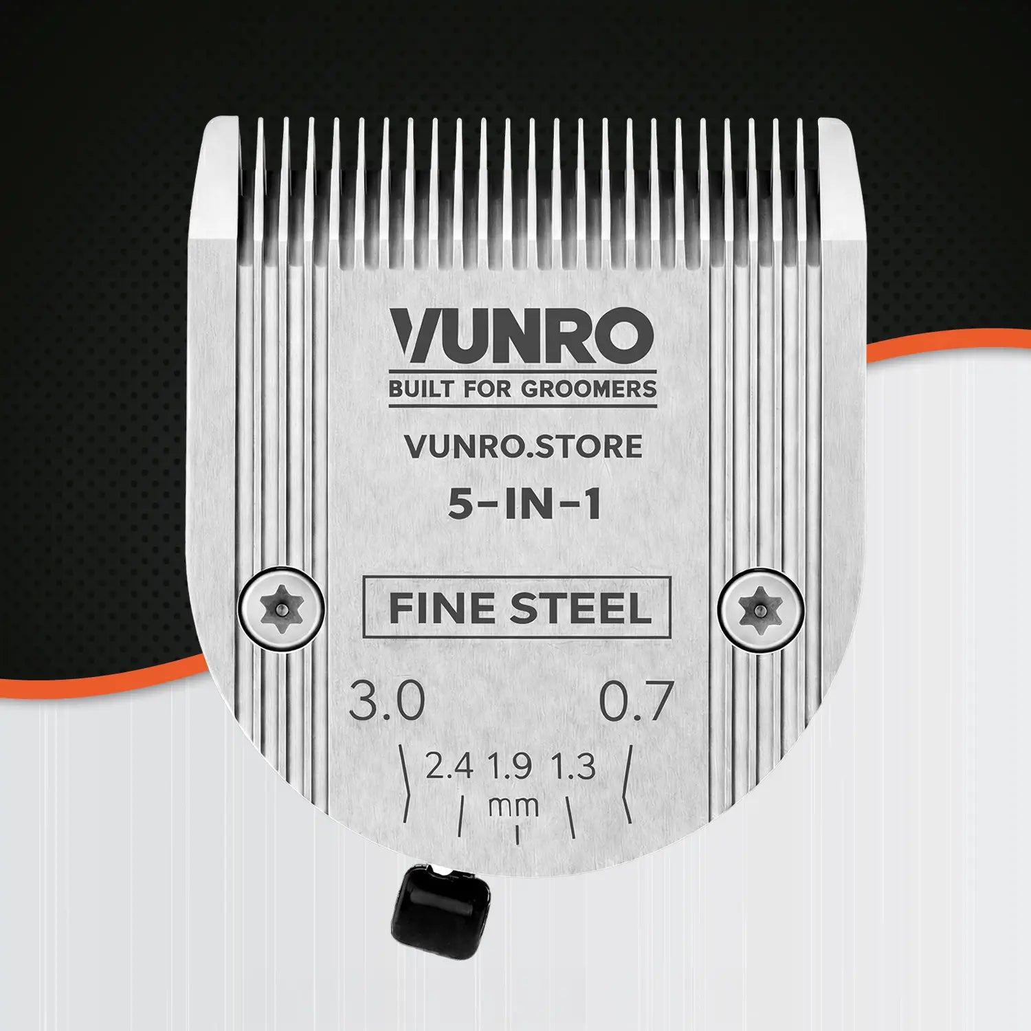 Adjustable Steel 5 in 1 Fine Dog Clipper Blade (0.7 mm - 3 mm) by VUNRO